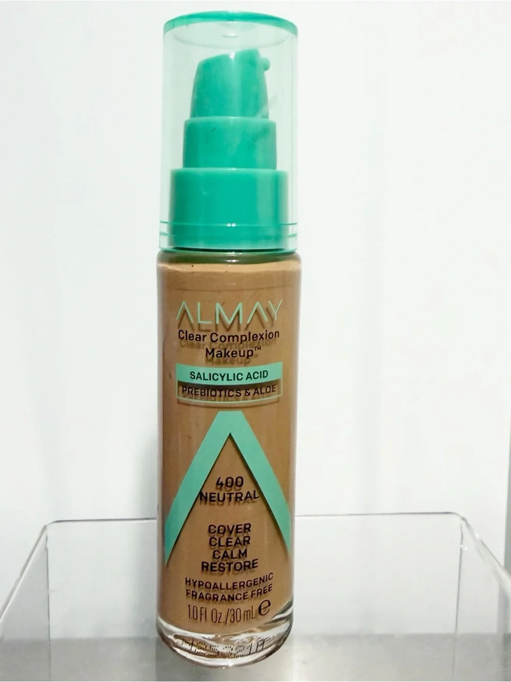 ALMAY Clear Complexion Foundation with Salicylic Acid, 400 NEUTRAL ~ Full Size